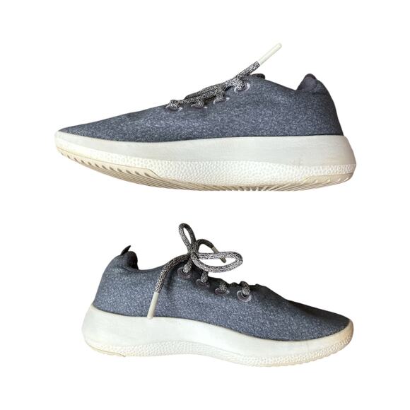Women’s Allbirds Wool Runners Lace Up Grey White WR Athletic Sneakers Size 7 - Picture 4 of 7